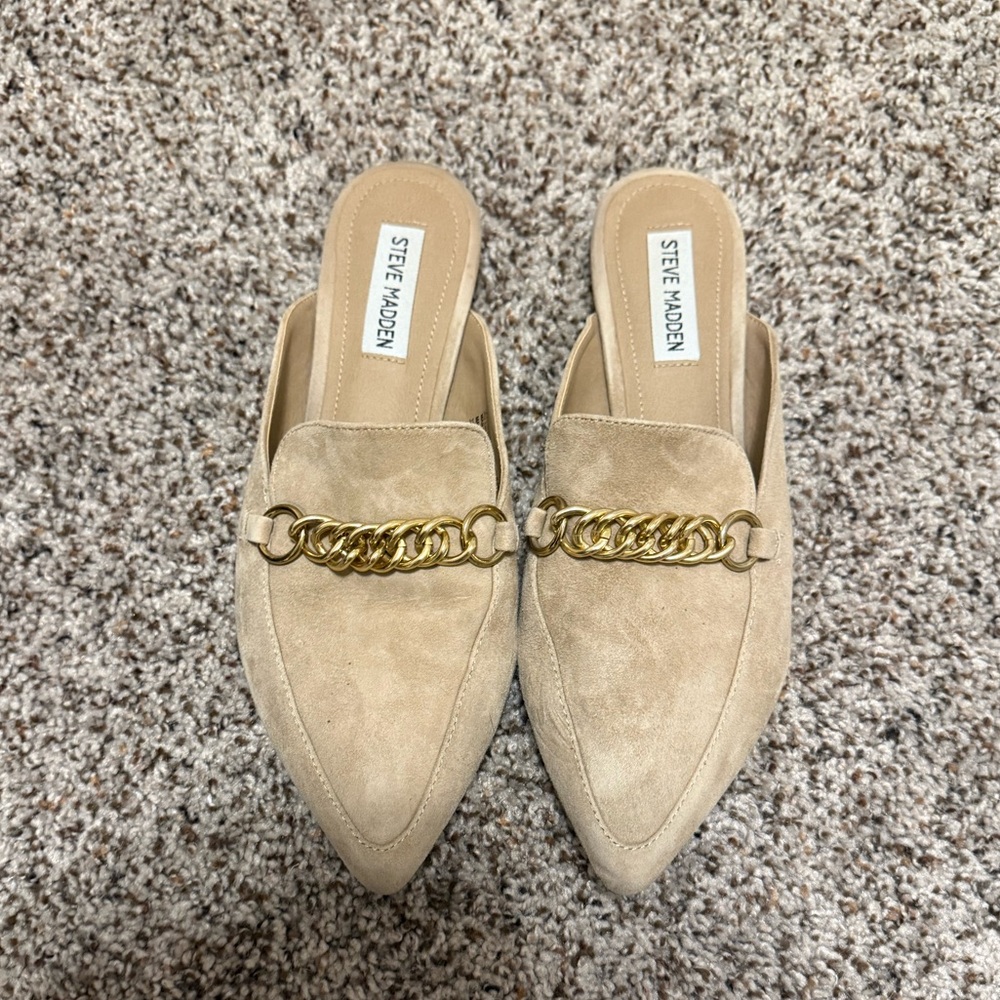 Steve Madden tan loafers 8.5 EUC